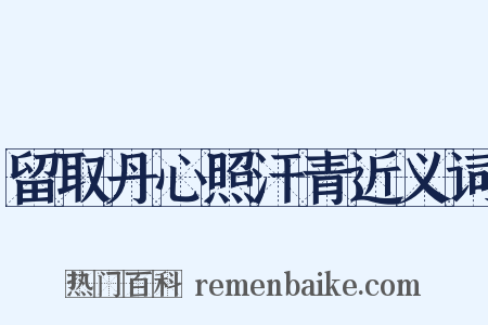 留取丹心照汗青近义词是什么意思的图片
